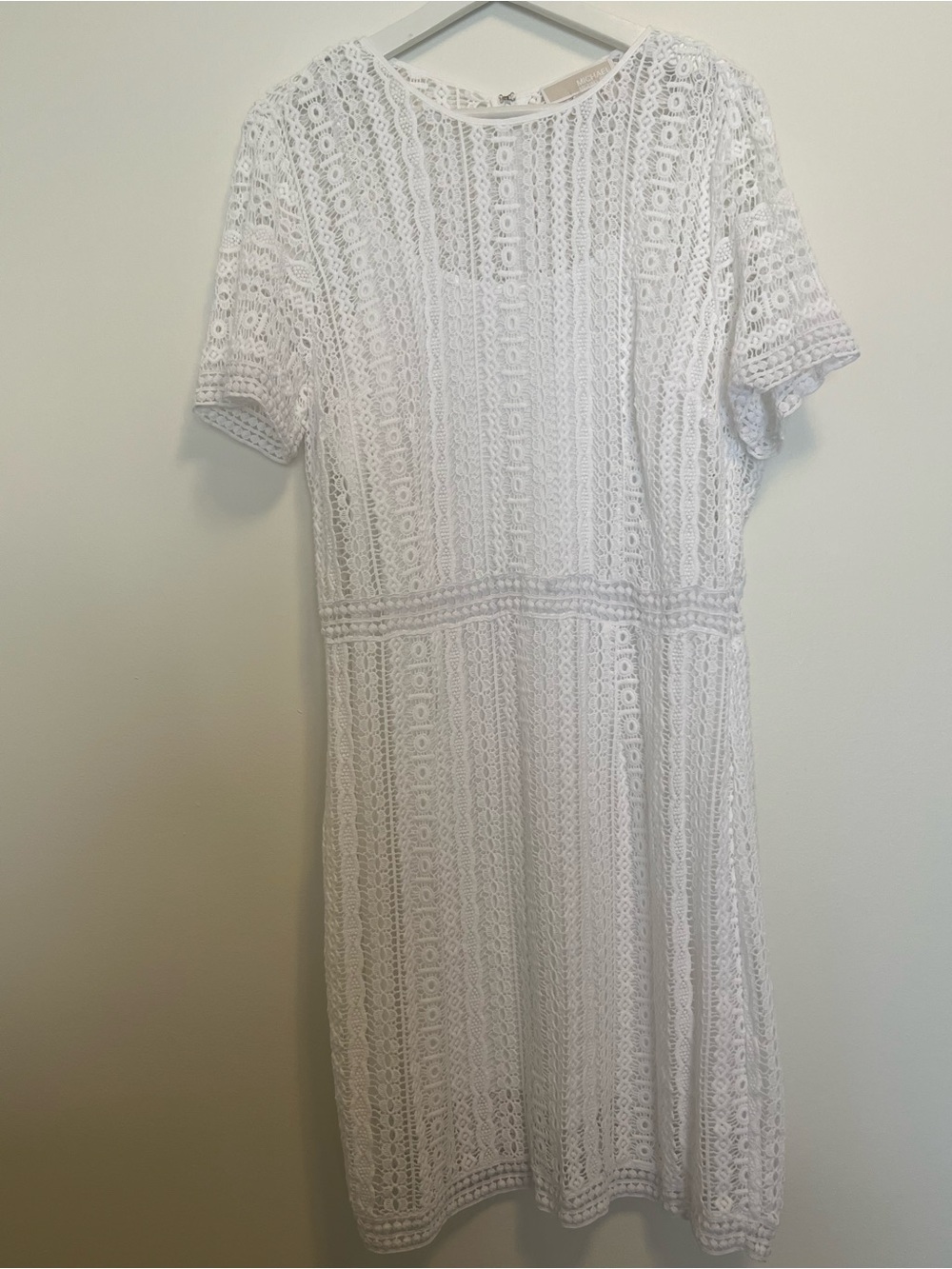 Michael Kors White Lace Midi Dress